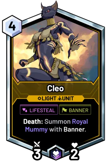 Cleo - Death: Summon Royal Mummy with Banner.