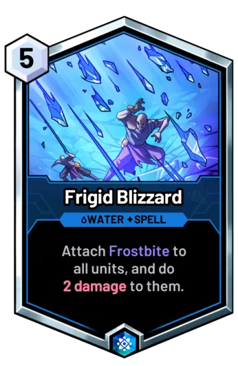 Frigid Blizzard - Attach Frostbite to  all units, and do 
2 damage to them.
