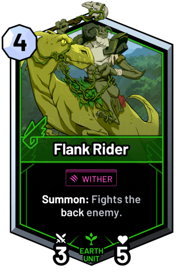 Flank Rider - Summon: Fights the back enemy.