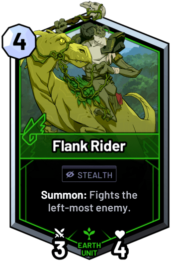 Flank Rider - Summon: Fights the left-most enemy.