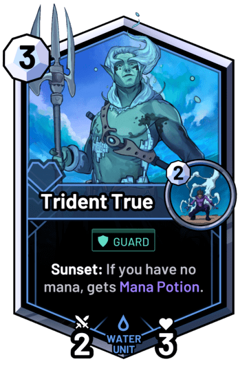 Trident True - Sunset: If you have no mana, gets Mana Potion.