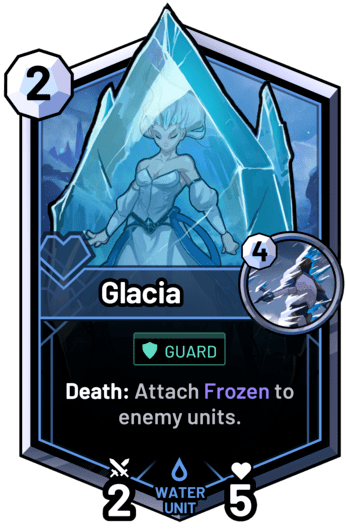 Glacia - Death: Attach Frozen to enemy units.