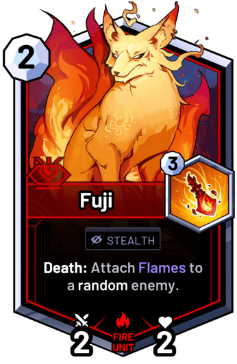 Fuji - Death: Attach Flames to a random enemy.