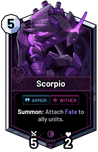 Scorpio - Summon: Attach Fate to ally units.