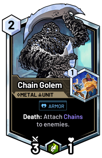 Chain Golem - Death: Attach Chains to enemies.